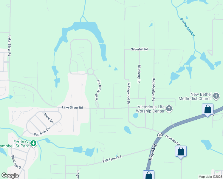 map of restaurants, bars, coffee shops, grocery stores, and more near 6018 Trestle Street in Crestview
