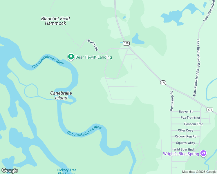 map of restaurants, bars, coffee shops, grocery stores, and more near 2292 Bear Hewett Landing Road in Bonifay