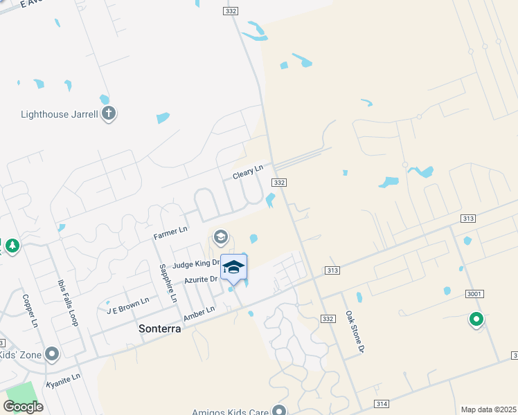map of restaurants, bars, coffee shops, grocery stores, and more near 155 Millers Loop in Jarrell