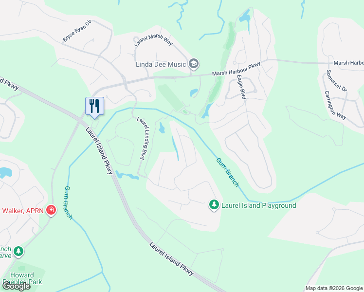 map of restaurants, bars, coffee shops, grocery stores, and more near 121 Miller Court in Kingsland