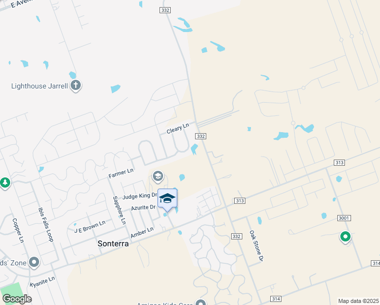 map of restaurants, bars, coffee shops, grocery stores, and more near 155 Millers Loop in Jarrell