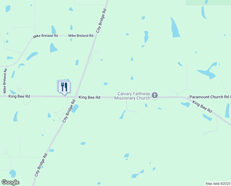 map of restaurants, bars, coffee shops, grocery stores, and more near 1111 King Bee Road in Perkinston