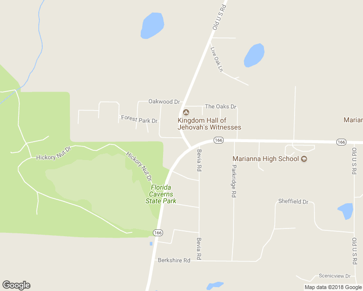 map of restaurants, bars, coffee shops, grocery stores, and more near 3397 Caverns Road in Marianna