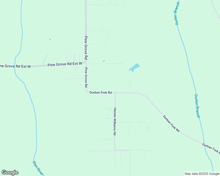 map of restaurants, bars, coffee shops, grocery stores, and more near 16207 Durban Fork Rd in Bay Minette