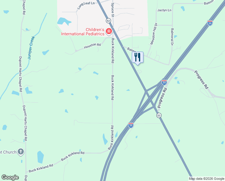 map of restaurants, bars, coffee shops, grocery stores, and more near 221 Buck Kirkland Road in Poplarville