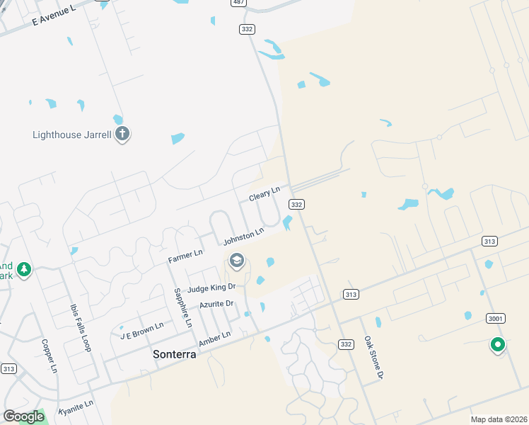 map of restaurants, bars, coffee shops, grocery stores, and more near 228 Millers Loop in Jarrell