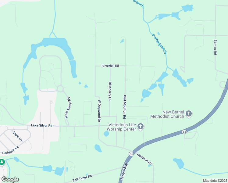 map of restaurants, bars, coffee shops, grocery stores, and more near 6051 Blueberry Lane in Crestview
