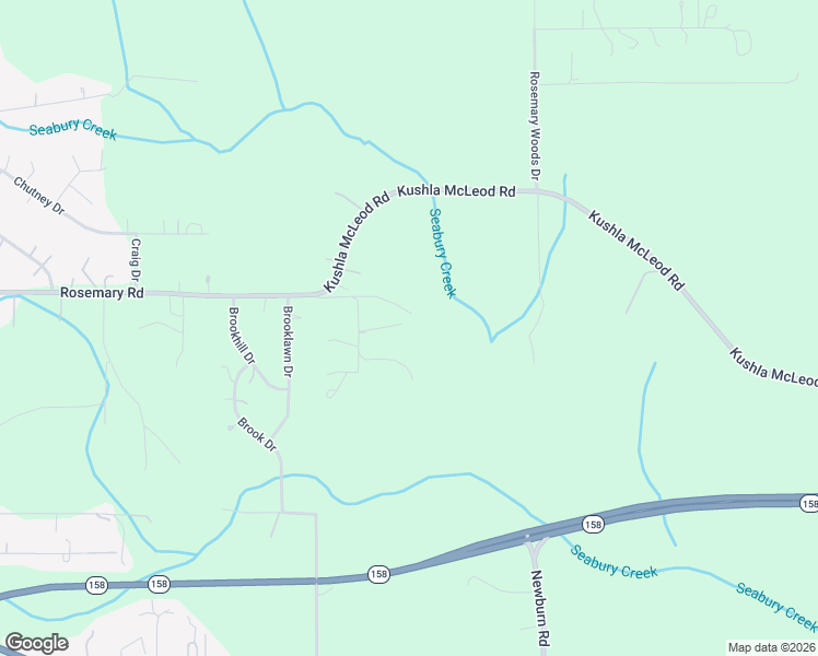 map of restaurants, bars, coffee shops, grocery stores, and more near 5822 May Lane in Semmes
