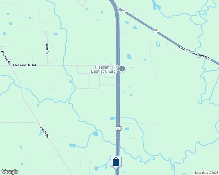 map of restaurants, bars, coffee shops, grocery stores, and more near 3432-3496 Ronald Reagan Highway in DeRidder