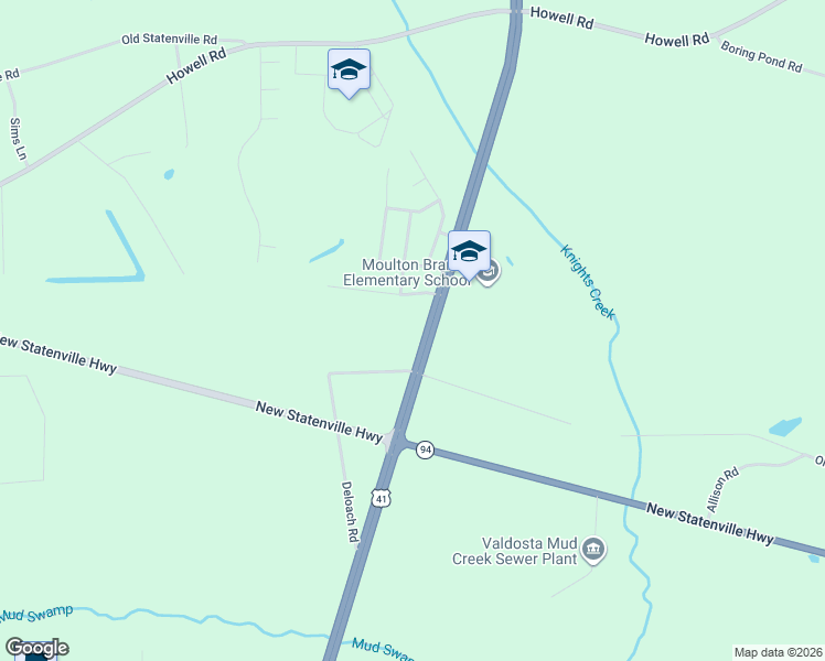 map of restaurants, bars, coffee shops, grocery stores, and more near 6020 Inner Perimeter Rd in Valdosta