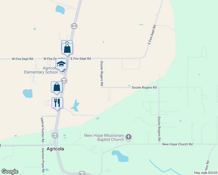 map of restaurants, bars, coffee shops, grocery stores, and more near 783 Dozier Rogers Road in Lucedale