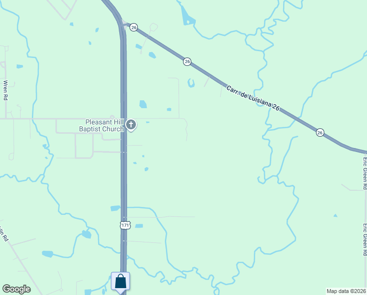 map of restaurants, bars, coffee shops, grocery stores, and more near 274 East Pleasant Hill Road in DeRidder