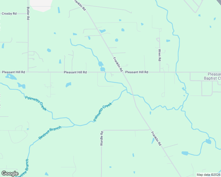 map of restaurants, bars, coffee shops, grocery stores, and more near 206 McBride Road in DeRidder