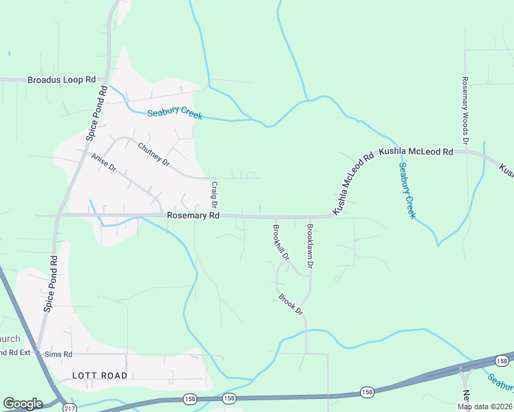 map of restaurants, bars, coffee shops, grocery stores, and more near 8350 Rosemary Road in Semmes
