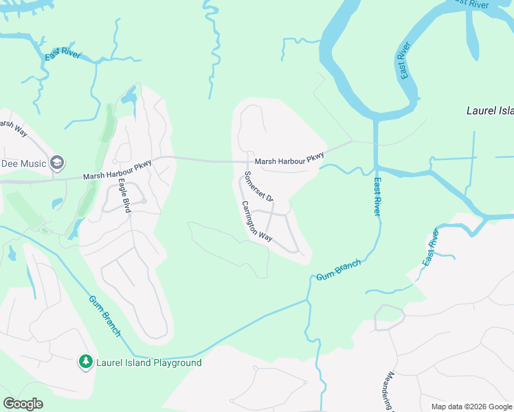 map of restaurants, bars, coffee shops, grocery stores, and more near 108 Somerset Drive in Kingsland