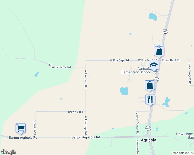 map of restaurants, bars, coffee shops, grocery stores, and more near 216 West Fire Department Road in Lucedale