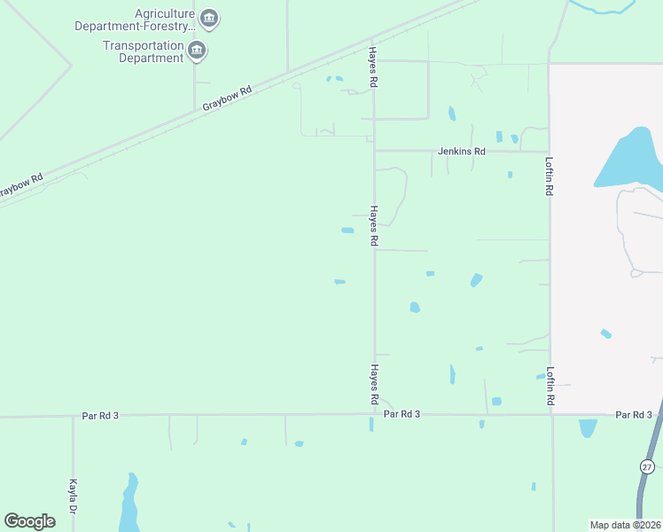 map of restaurants, bars, coffee shops, grocery stores, and more near 1386-1584 Hayes Road in DeRidder