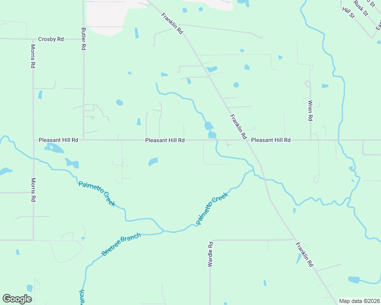 map of restaurants, bars, coffee shops, grocery stores, and more near 206 McBride Road in DeRidder