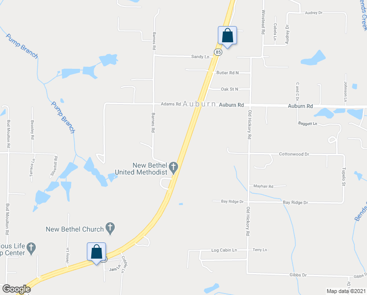 map of restaurants, bars, coffee shops, grocery stores, and more near 6108 Highway 85 North in Crestview