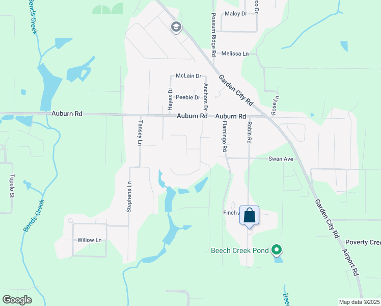 map of restaurants, bars, coffee shops, grocery stores, and more near 3376 Polly Lane in Crestview