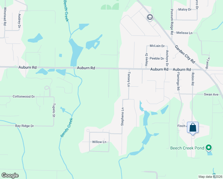 map of restaurants, bars, coffee shops, grocery stores, and more near 6111 Santee Street in Crestview