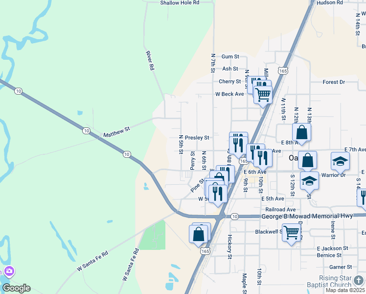 map of restaurants, bars, coffee shops, grocery stores, and more near 414-498 West 7th Avenue in Oakdale