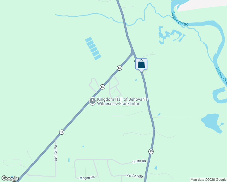 map of restaurants, bars, coffee shops, grocery stores, and more near 111 Par Road 545 in Franklinton
