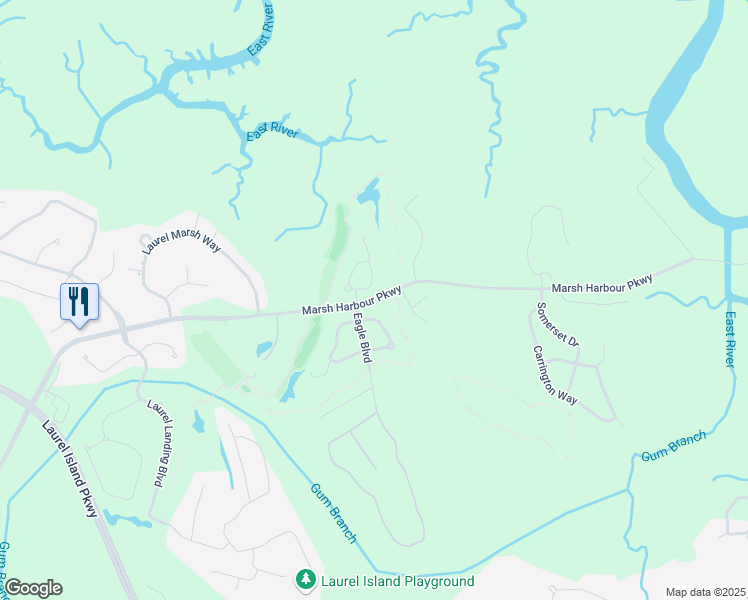 map of restaurants, bars, coffee shops, grocery stores, and more near Marsh Harbour Parkway in Kingsland