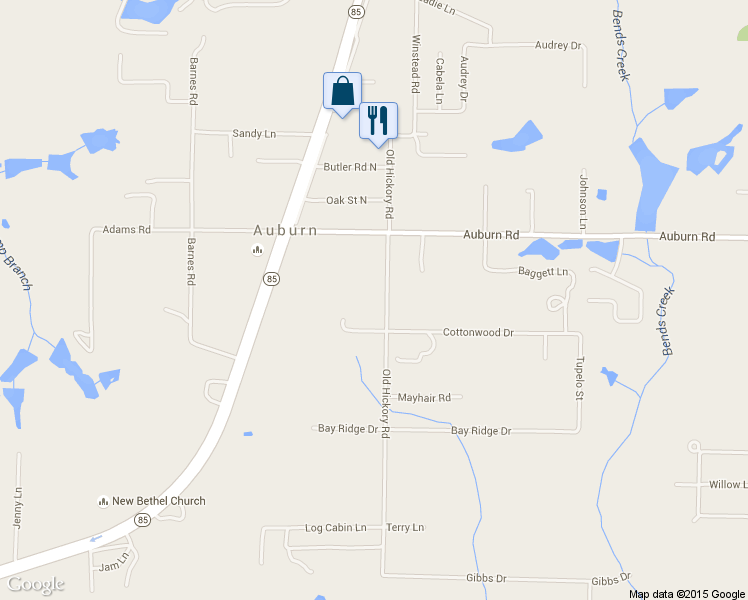 map of restaurants, bars, coffee shops, grocery stores, and more near 6118 Old Hickory Road in Crestview