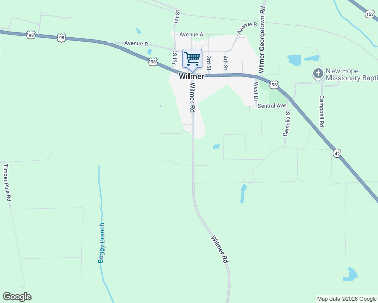 map of restaurants, bars, coffee shops, grocery stores, and more near 6065 Wilmer Road in Wilmer