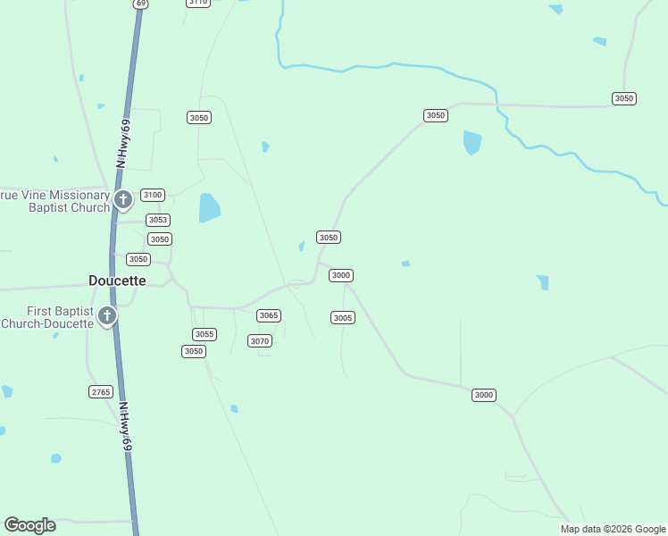 map of restaurants, bars, coffee shops, grocery stores, and more near 3261 County Road 3000 in Woodville