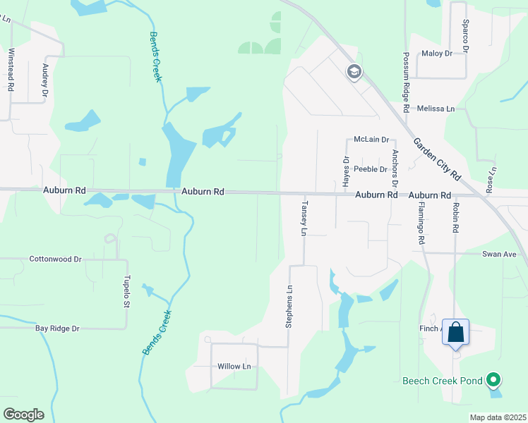 map of restaurants, bars, coffee shops, grocery stores, and more near 6141 Santee Street in Crestview
