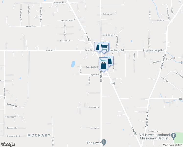 map of restaurants, bars, coffee shops, grocery stores, and more near 9262 Agee Road in Semmes