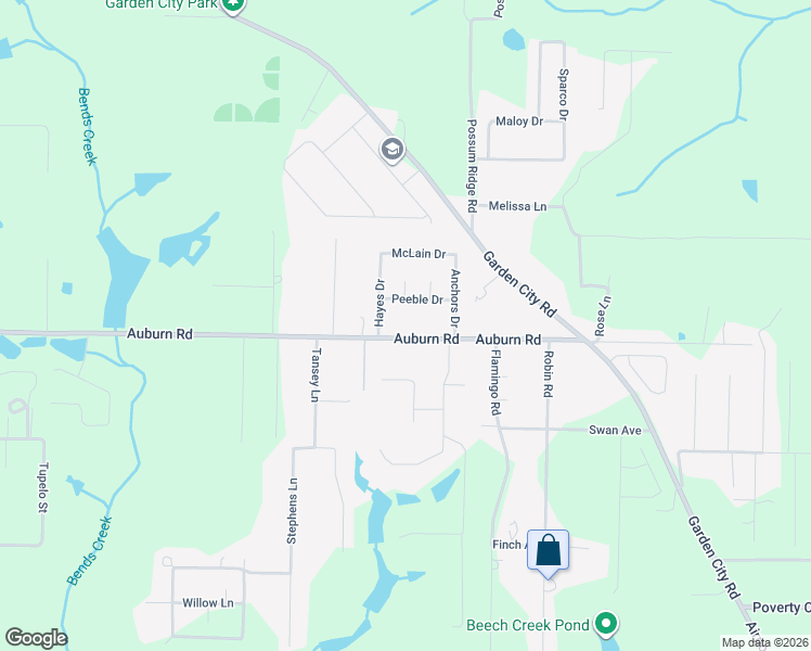 map of restaurants, bars, coffee shops, grocery stores, and more near 3362 Peeble Drive in Crestview