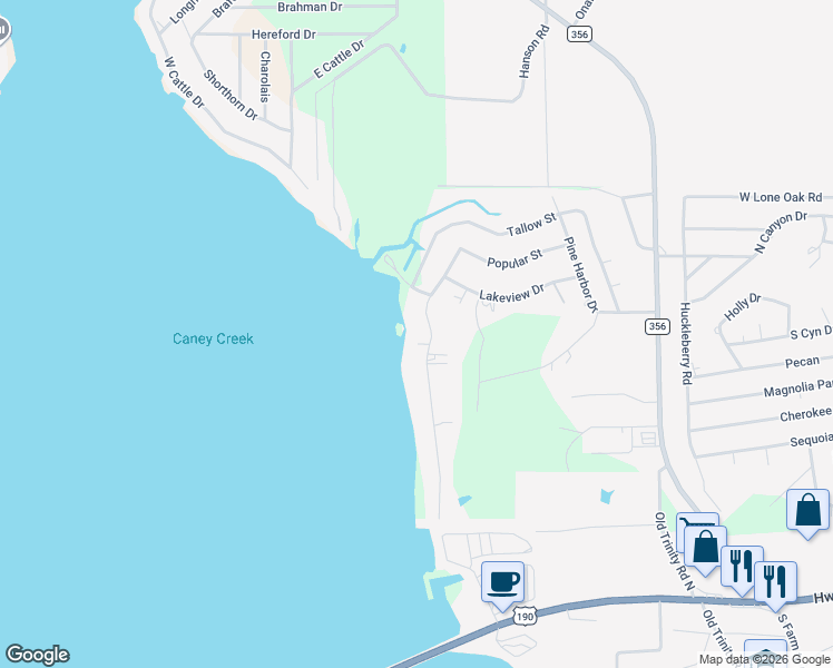 map of restaurants, bars, coffee shops, grocery stores, and more near 292 Lakeview Harbor in Onalaska
