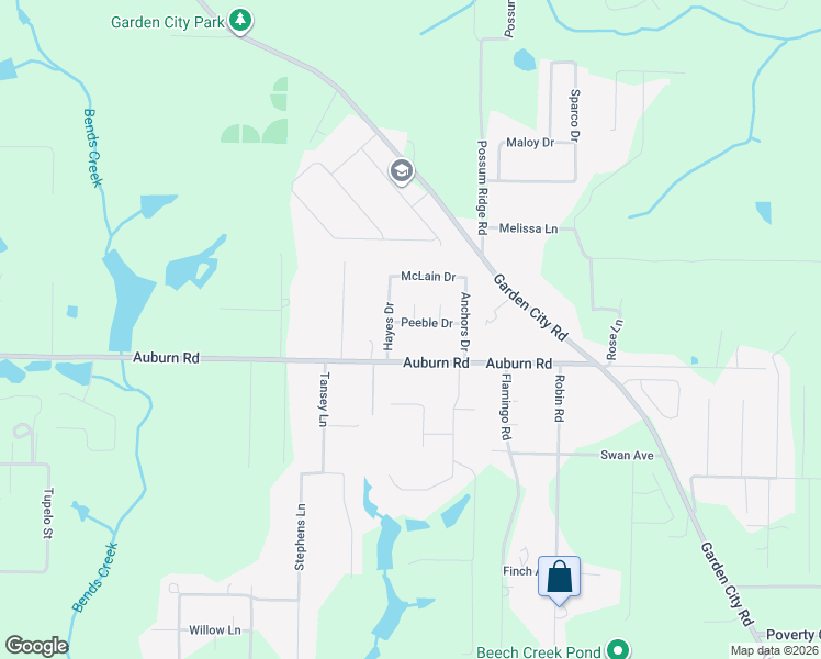map of restaurants, bars, coffee shops, grocery stores, and more near 3362 Peeble Drive in Crestview