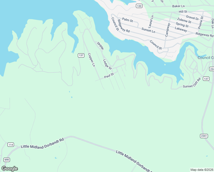 map of restaurants, bars, coffee shops, grocery stores, and more near Copper Lane in Burnet