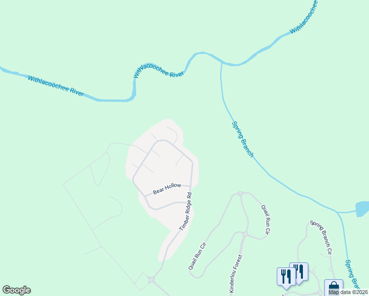 map of restaurants, bars, coffee shops, grocery stores, and more near 3882 Timber Ridge Road in Valdosta