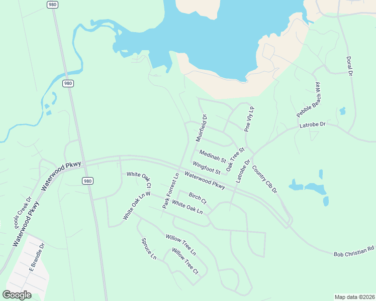 map of restaurants, bars, coffee shops, grocery stores, and more near Waterwood Bay Road in Huntsville