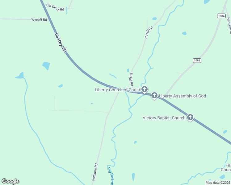 map of restaurants, bars, coffee shops, grocery stores, and more near 36 Williams Road in DeFuniak Springs