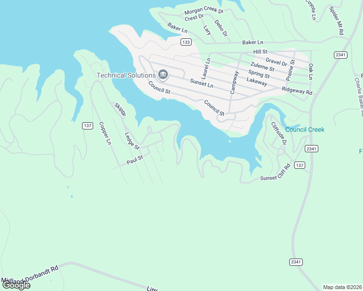 map of restaurants, bars, coffee shops, grocery stores, and more near 1518 County Road 137 in Burnet