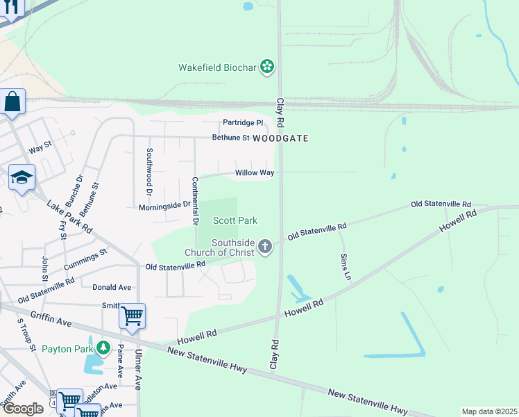 map of restaurants, bars, coffee shops, grocery stores, and more near 900 Old Statenville Road in Valdosta