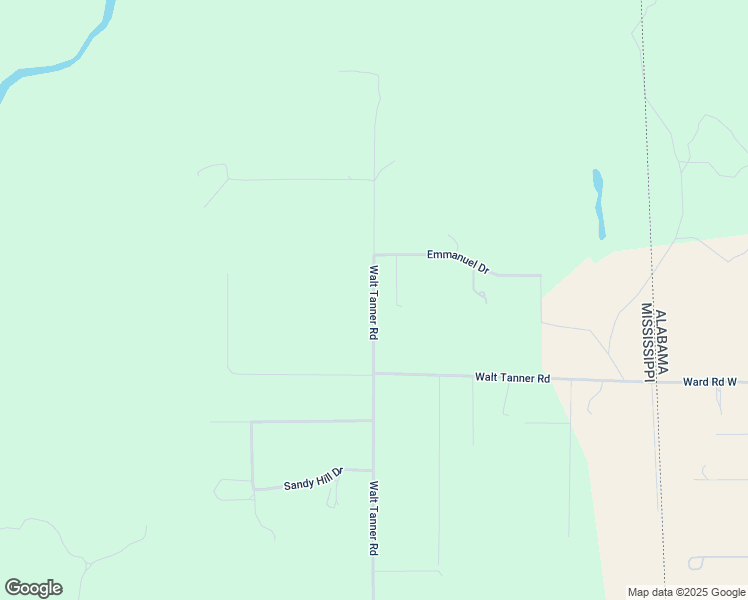 map of restaurants, bars, coffee shops, grocery stores, and more near Walt Tanner Road in Lucedale
