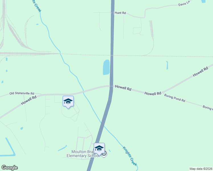 map of restaurants, bars, coffee shops, grocery stores, and more near 1513-1595 Howell Road in Valdosta