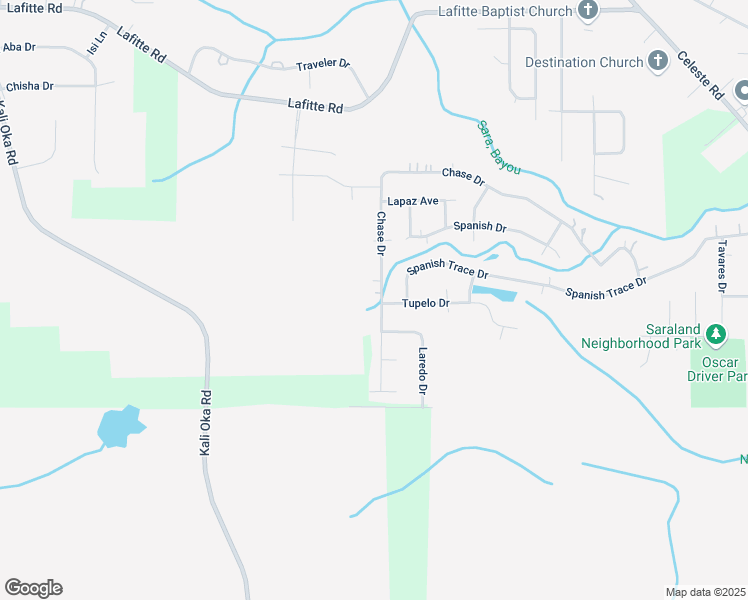 map of restaurants, bars, coffee shops, grocery stores, and more near 115 Chase Dr in Saraland