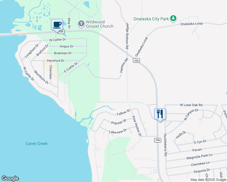 map of restaurants, bars, coffee shops, grocery stores, and more near 447 Tree Line Drive in Onalaska