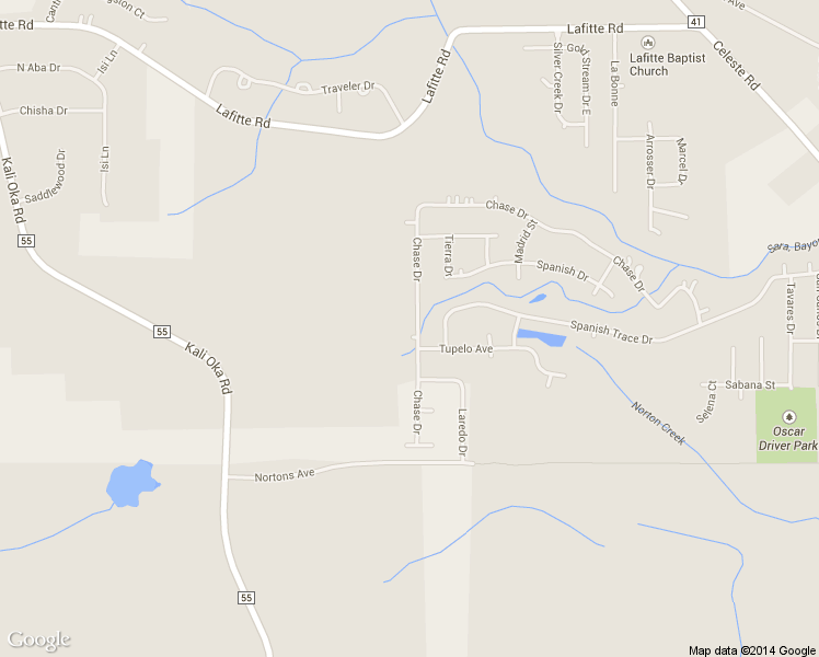 map of restaurants, bars, coffee shops, grocery stores, and more near 115 Chase Dr in Saraland