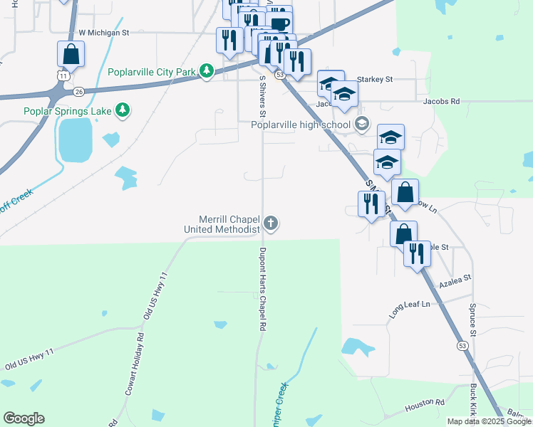 1518 South Shivers Street, Poplarville MS Walk Score