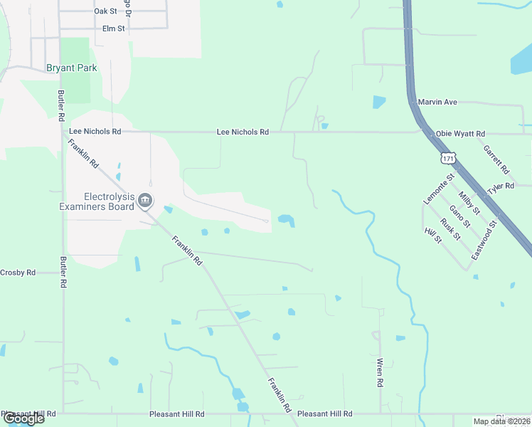 map of restaurants, bars, coffee shops, grocery stores, and more near 3351 Pleasant Lane in DeRidder