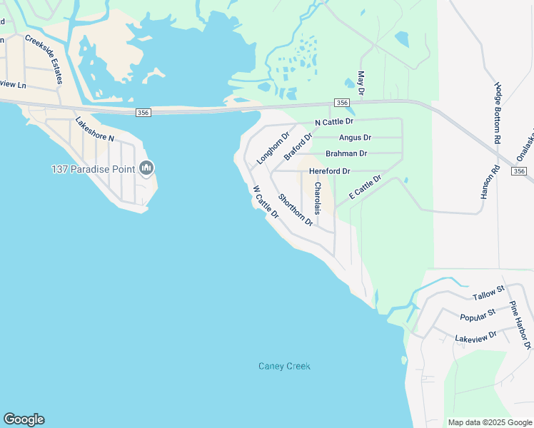 map of restaurants, bars, coffee shops, grocery stores, and more near 485 West Cattle Drive in Onalaska